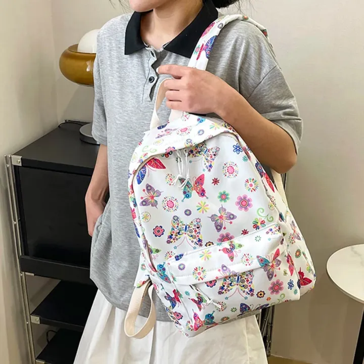 Teenager%20Sports%20Knapsack%20Nylon%20Large%20Capacity%20Cute%20Student%20School%20Bag%20Butterflies%20Floral%20Print%20New%20Fashion%20Girls%20Backpack%20-%20Image%203
