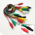 High-Quality Dual-End Crocodile Clip Test Cable - 10 Pack, 48cm Length, Multi-Color, Iron Clips for Easy Testing.