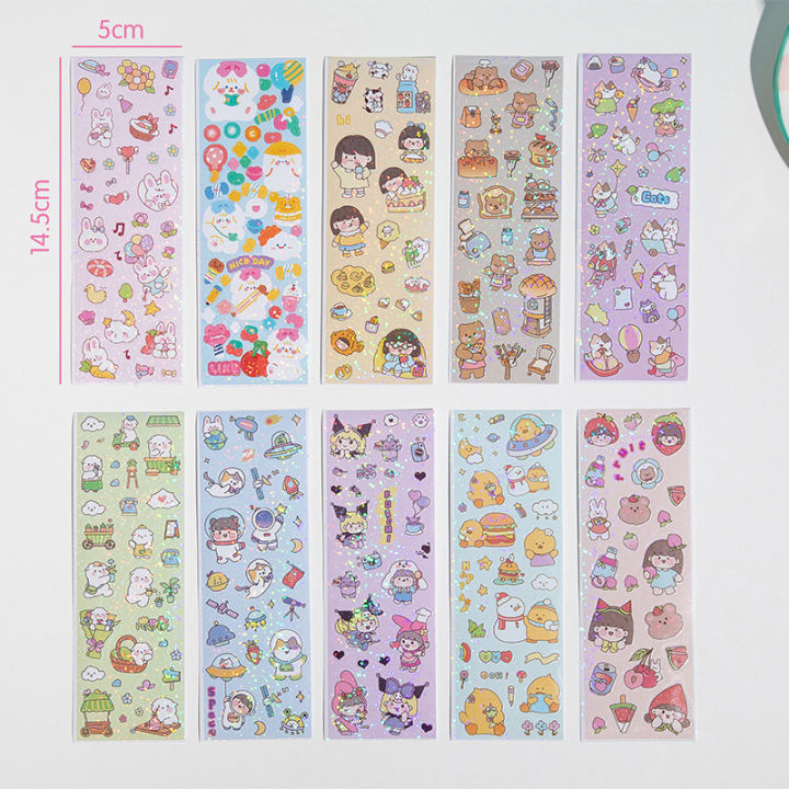 10pcs%20Stickers%20Pack%20Kawaii%20Laser%20Cute%20Stickers%20DIY%20Korean%20Stickers%20Laptop%20Decal%20-%20Image%202