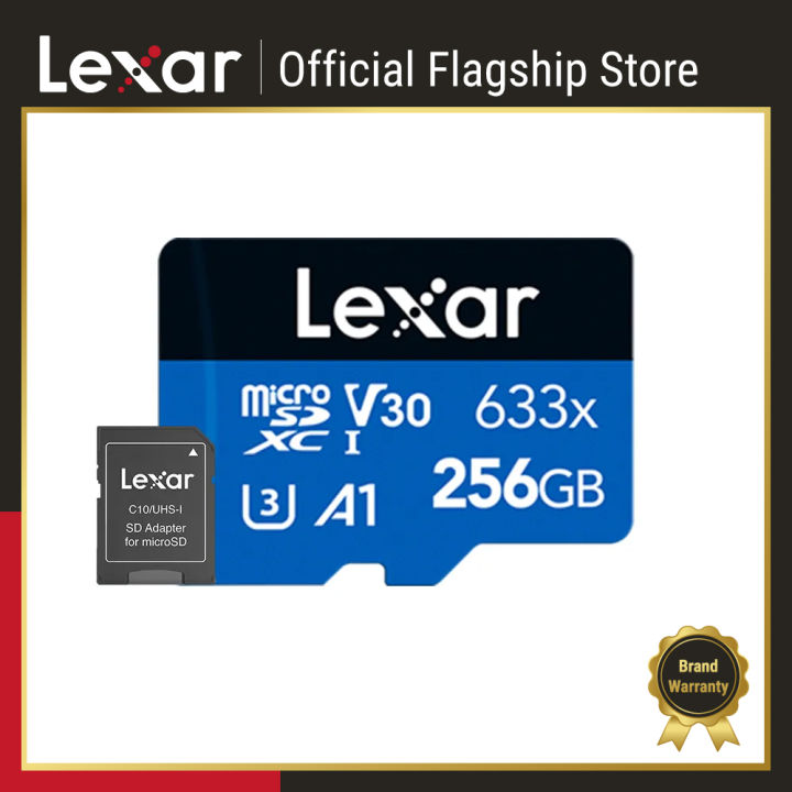 Lexar High-Performance 633x 256GB microSDHC/microSDXC UHS-I Memory Card with High Transfer Speed - Fast Video Capture - Feature A1/A2 Class