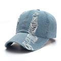Cross border denim baseball caps for men and women washed retro fashion caps for outdoor sports sunscreen visors.