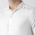 White Cotton Casual Shirt for Men.