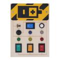 LED Light Switch Toy, Portable Color Recognition Light Up Sensory Board Small Educational Noiseless for Travel.