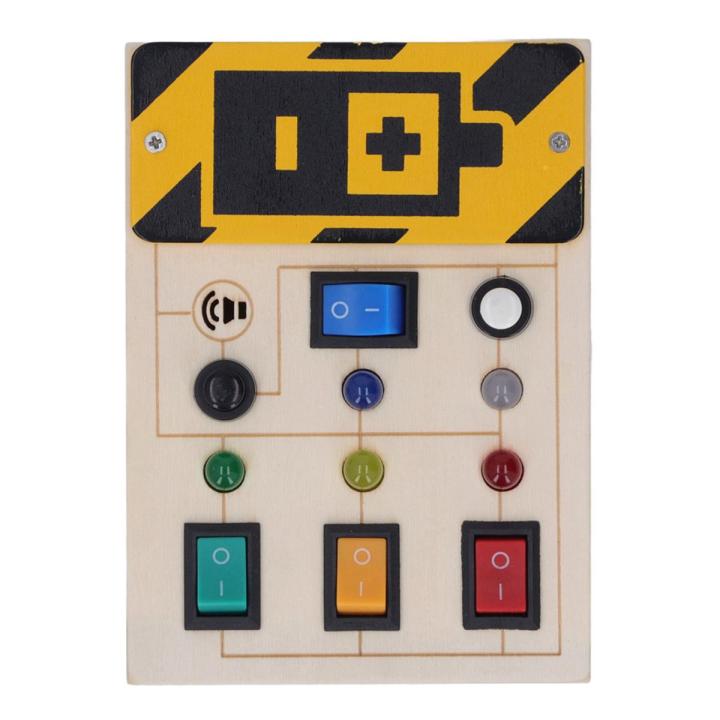 LED Light Switch Toy, Portable Color Recognition Light Up Sensory Board Small Educational Noiseless for Travel