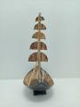 Handcrafted Coconut Shell made three Sailing Boat Showpiece beautiful looking. 