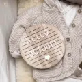 Wood Letter Board Round Monthly Cards for Baby Shower Newborn Photo Props. 