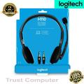 Logitech H110 Wired Headset, Stereo Headphones with Noise-Cancelling Microphone, 3.5-mm Dual Audio Jack, PC/Laptop - Black - Headphone - Ear Phone. 