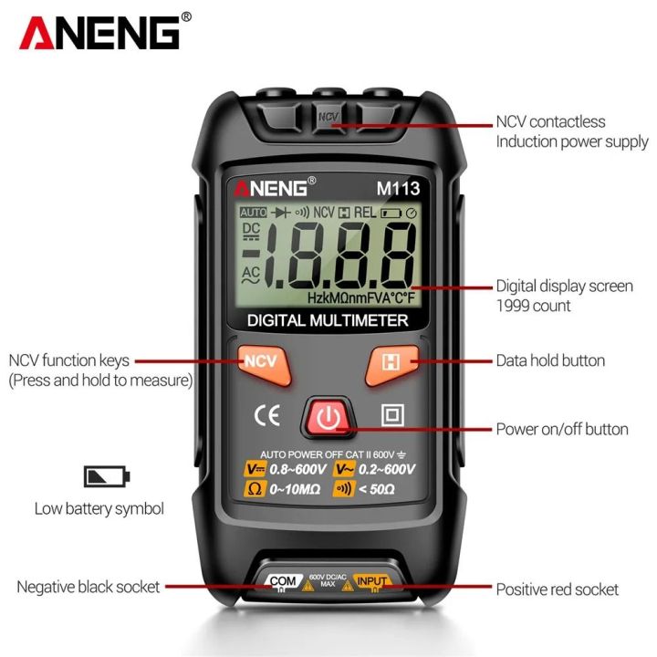 ANENG%20M113%20AC/DC%20Digital%20Multimeter%20True%20RMS%20Mini%20Current%20Voltage%20Tester%201999%20Counts%20Auto-Ranging%20Voltage%20Meter%20-%20Image%203