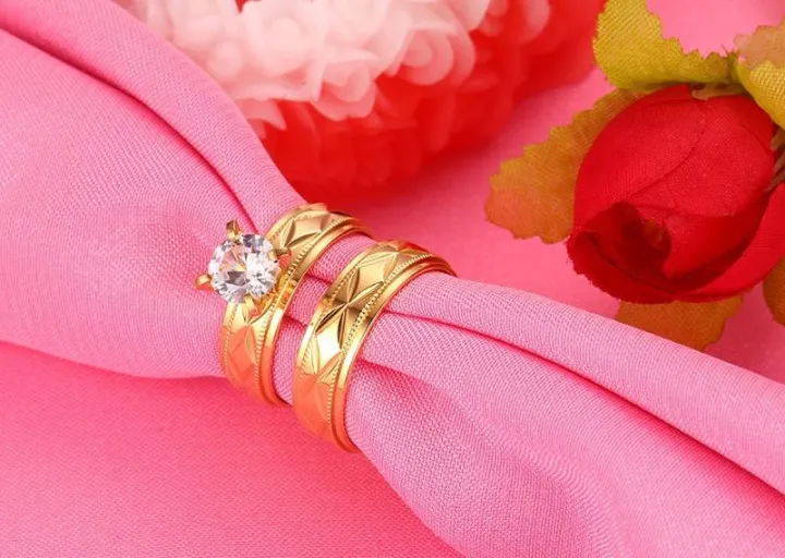 Waterproof%20Tarnish%20Free%20Couple%20Wedding%20Ring%20Jewelry%2018K%20Real%20Gold%20Plated%20Stainless%20Steel%20Zircon%20Diamond%20Engagement%20Rings%20-%20Image%205