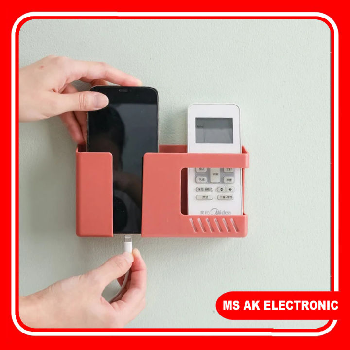 Mobile%20Phone%20Charging%20Rack%20Wall-mounted%20Storage%20Box%20Punch-free%20Organizer%20Shelf%20Remote%20Control%20Pen%20Stationery%20Holder%20-%20Image%202