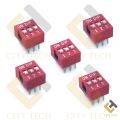 3Pcs 3 Position DIP Switch 2.54mm Pitch Horizontal DIP Switch Three Positions Piano Type Dial DIP Slide Switch For Electronics Circuit PCB. 