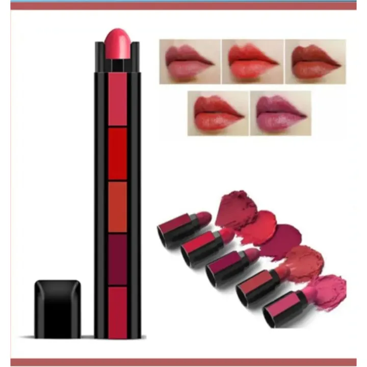 5 in 1 color lipstick matte for women | Daraz.com.bd