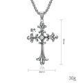 Traditional Cross Pendant - Silver Cross- Pendant For Men. 