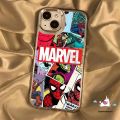 Luxury Plating Metal Lens Cool Spider-Man Couples Phone Case Compatible for IPhone 16 15 14 13 11 12 Pro Max 7Plus 8Plus 6 15 6S 8 7 Plus XR XS Max SE 2020 X Trendy Brand MARVEL Cover.
