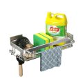Rag Rack Kitchen Storage Rack Punch-Free Storage Rack Wall-Mounted Seasoning Rack Household Draining Basket Sink Artifact. 