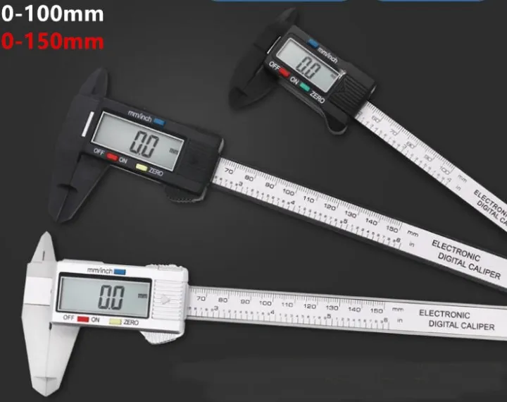 2kinds%20Black%20100mm/150mm%20LCD%20Digital%20Electronic%20Carbon%20Fiber%20Vernier%20Caliper%20Gauge%20Micrometer%20Measuring%20Tool%20-%20Image%203