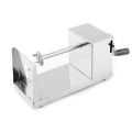 Manual Stainless Steel Twisted Potato Slicer Fry Potato Vegetable Spiral shaped cutter Kitchen Accessories Chopper Potato Chip-Silver.
