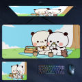 Rubber Keyboard Mat Cute Mouse Pads BuBu DuDu Mousepad Gamer Cabinet Carpet Stitched Edge Computer Pc Extended Non-slip Deskmats.