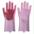 1 Pair Scrub Rubber Gloves Silicone Reusable Anti-Cut Kitchen Gloves Washing Dishes Latex Cleaning Wear Heat Resistant Scrubbers. 
