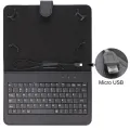 ph Universal Tablet Case With Keyboard Stand Function Travel Portable Sleeve Removable Keyboard Cover PU Leather Keyboard Folio Case Cover Compatible For 7/8 Inches IOS Android Windows System Tablet. 