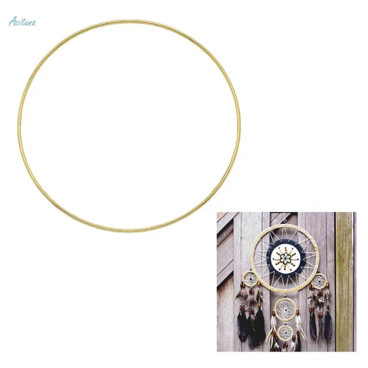 Gold%20Metal%20Dream%20Catcher%20Dreamcatcher%20Rings%20Wreath%20Macrame%20Craft%20Hoops%208cm%20-%20Image%209