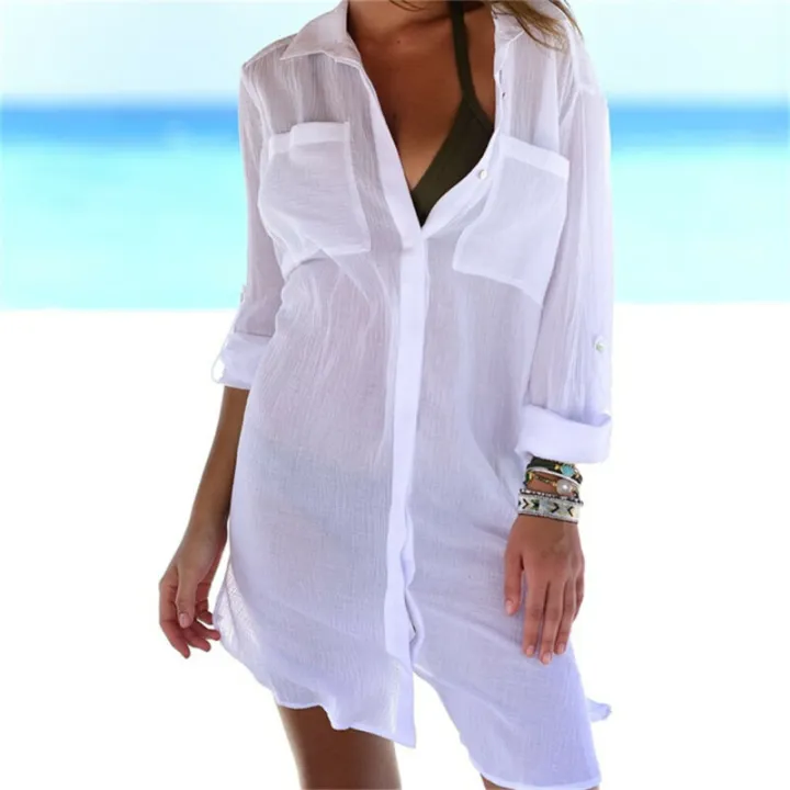 Women's%20Beach%20Tunics%20Women%20Swimsuit%20Cover-ups%20Woman%20Swimwear%20Beach%20Cover%20up%20Beachwear%20Mini%20Dress%20Saida%20de%20Praia%20-%20Image%203