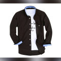 Navy Blue Cotton Long Sleeve Casual Shirt For Men. 