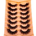 New 7 Pairs Eyelashes Makeup Soft Fluffy 3D Mink False Eyelashes Thick Handmade Volume Mink Lashes Faux Natural Lashes Tool.