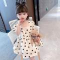 Popular popular children's puff sleeve princess summer baby dress girls clothes children's dress vest. 