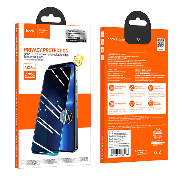 Hoco%20A12%20Pro%20Nano%203D%20Unbreakable%20Privacy%20Glass%20for%20iPhone%2013%20Pro%20Max%20-%20Image%204