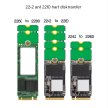 NAMUNY 2X NGFF NVME M.2 Extended Bracket 2230 to 2242/2280, 2242 to 2280, 2260 to 2280 Transfer Adapter Expansion Rack Board. 