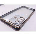 Vivo V23 5G / S12 - All Around Solimo Chrome Silicone Electroplating Full Protection New Fashion Classic Skin High Quality Protective Stylish Creative Transparent TPU Phone Back Case Cover With Camera Protection. 