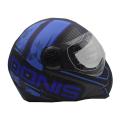Majestic - Full Face Bike Helmet for Men and Women - Black and Blue. 