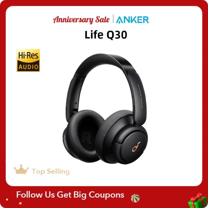 Anker Soundcore Life Q30 Hybrid Active Noise Cancelling wireless bluetooth  Headphones with Multiple Modes, Hi-Res Sound, 40H
