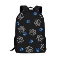 Colorful Dog Paw Print Student Large Capacity School Bag for Girls Boys Teenager Daily Casual Backpack Travel Storage Rucksacks. 