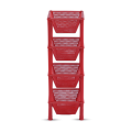 RFL Vegetable Rack 4 Step Red 936036.