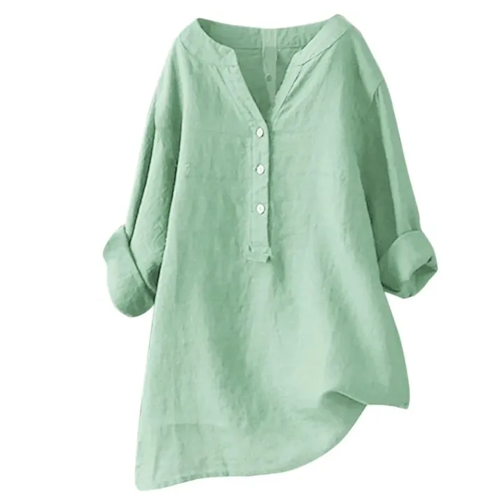 Ladies%20%20clothing%20shirt%20cotton%20and%20linen%20top%20pocket%20-%20Image%208