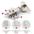 20 Piece Cabinet Hinges Stainless Steel Cupboard Door Hinge Hydraulic Buffer Damper Soft Close Kitchen Furniture Full/Half/Embed.
