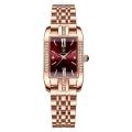 Poedagar PO365S RoseGold Stainless Steel Analog Wrist Watch For Women - Red & RoseGold. 
