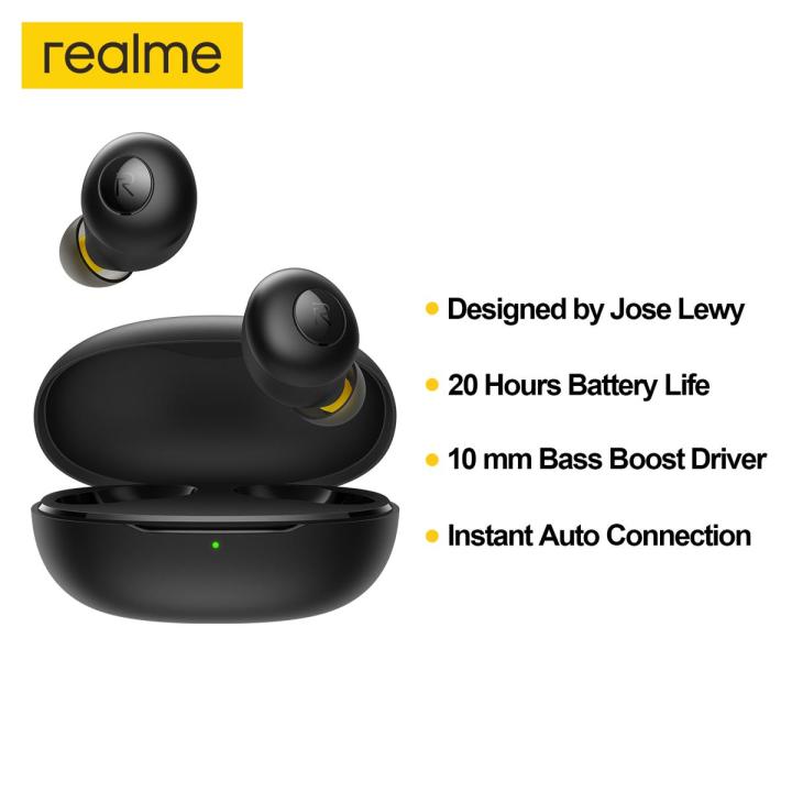 Realme Buds Q Wireless Bluetooth 5.0 Earphone Open-Up Auto Connection Charging Box Ultra Light 3.6G - Headphone