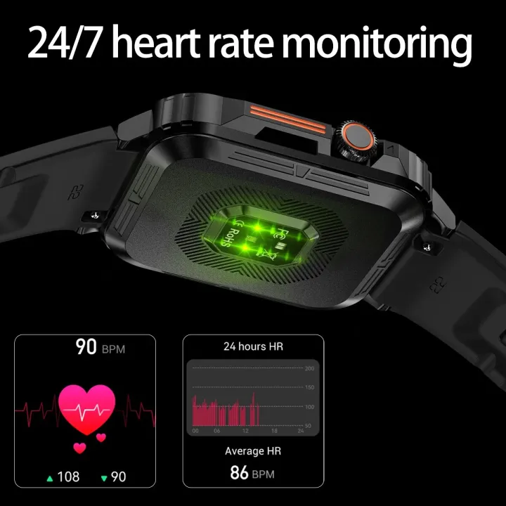 SENBONO%201.95inch%20Outdoor%20Military%20Smart%20Watch%20Men%20Bluetooth%20Call%20Smartwatch%20For%20Android%20IOS%20IP68%20Waterproof%20Sports%20Ftiness%20Watch%20-%20Image%202