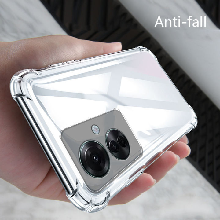 Sroof Casing For OPPO Reno 11F Couple Simple Shockproof phone case Four Corner Anti Fall Skin Friendly Shell Soft Phone Back Cover
