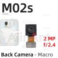 Aiinant Camera Back Front Small Macro Depth Main Rear Camera Flex Cable For Samsung Galaxy M02s M02 M022F M025F Phone Parts.