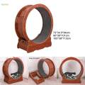 Cat Treadmill Wheel Exerciser Wooden Toy Cat Running Wheel with Carpeted Runway for Indoor Cats Durable Silent Roller with Locking Mechanism. 