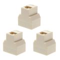 RJ45 Splitter Connector Adapter 1 to 2 Ways Ethernet Splitter Coupler Contact Modular Plug Connect Laptop Ethernet Cable. 