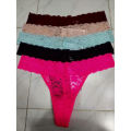 transparent thin belt thongs T back thongs women panties - 4P Panty. 
