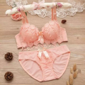 Modern Push Up Bra and Panty Set Girl Floral Lace Underwear Set for Women.