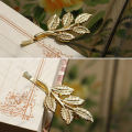 Trendygirl Fashion Lovely Women Girl Alloy Golden Leaf Hair Clip Pin Accessory Xmas Gift.