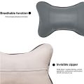【2023】 Car Neck Pillows Leather Car Seats Pillow Breathable Auto Head Neck Rest Cushion Neck Relax Support Headrest For Travel Car Home.