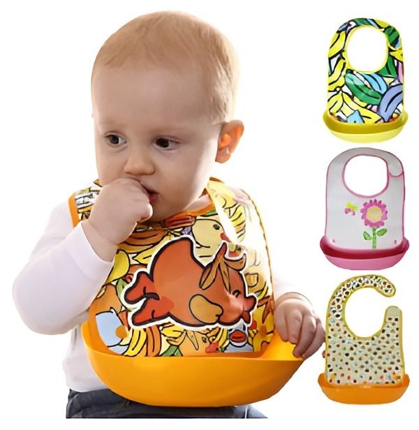 Plastic Bibs For Babies - Multicolor